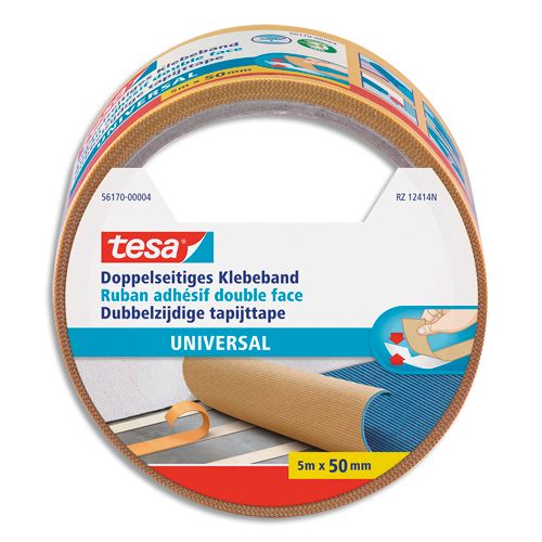 TESA Rouleau Adhésif Universel Double Face pour fixation 50 mm x 5 m