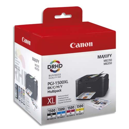 Kit Cartouche CANON PGI-1500XL (BK/C/M/Y)