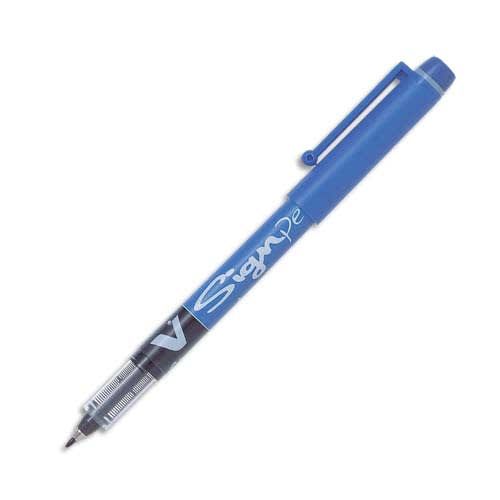 PILOT V-SIGN Pen Stylo Feutre Encre Fluide BLEUE